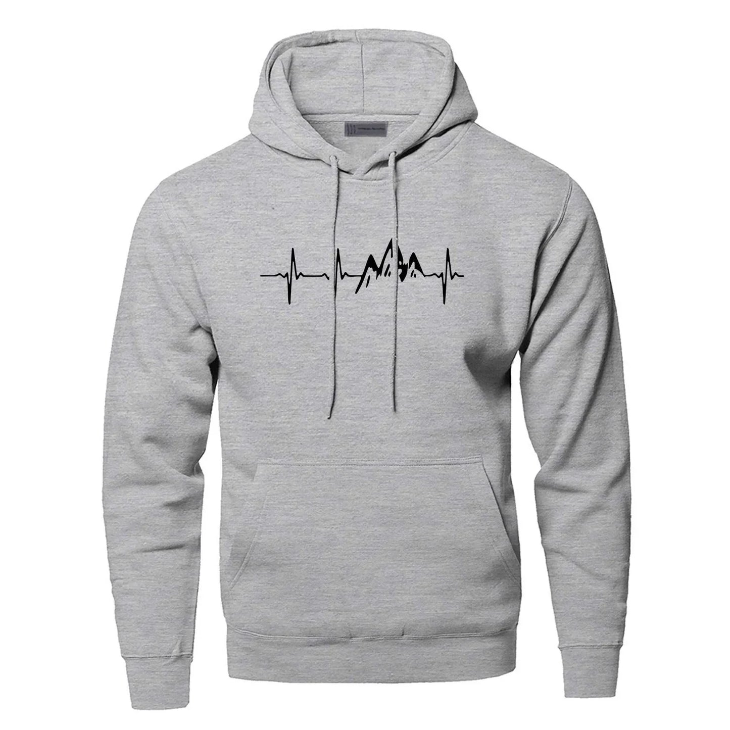 Men's Black/Grey Waterproof Mountain Hoodie, Front View