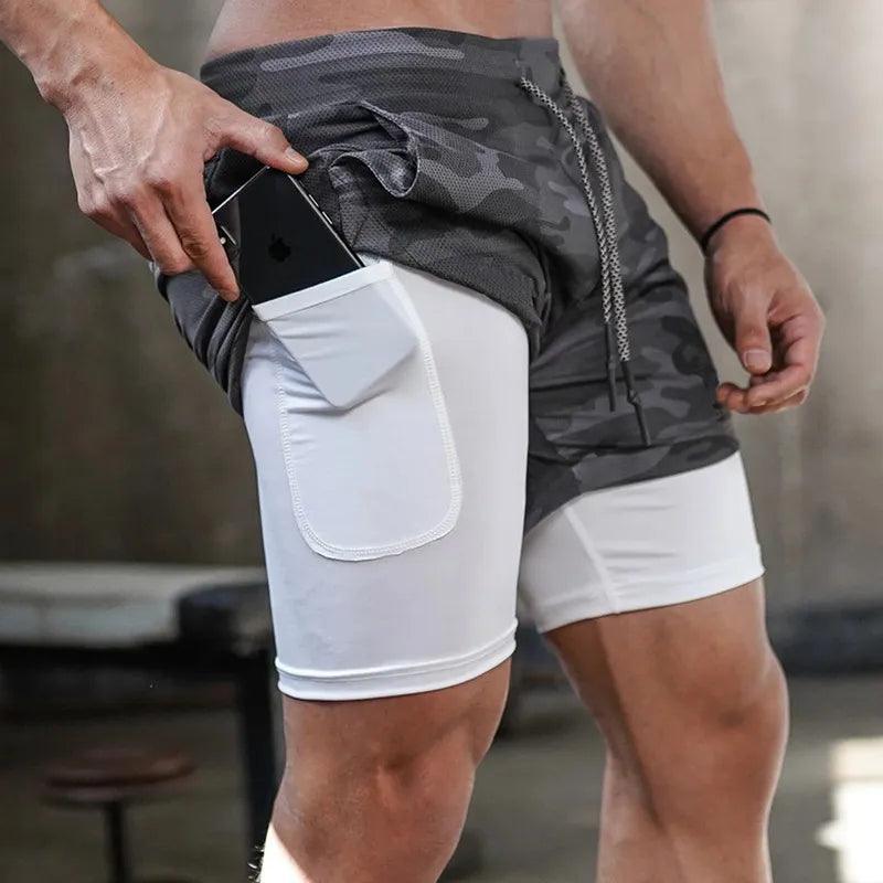 "Men's camo running shorts for sale, athletic fit, stylish design"