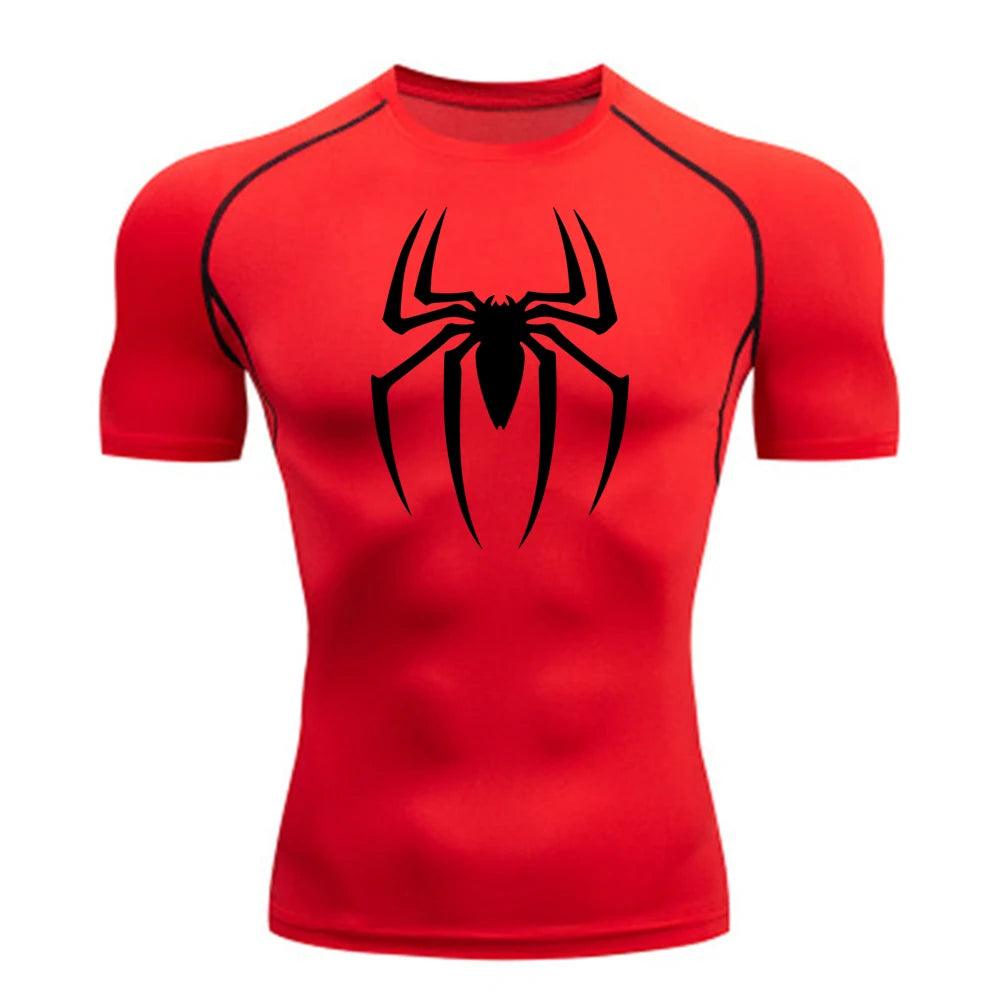 Men's Spiderman compression shirt with UV protection