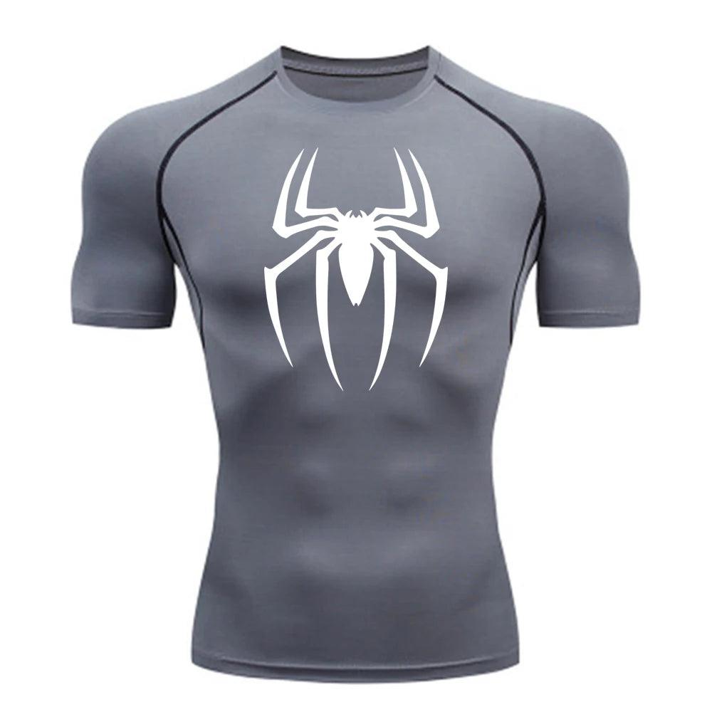Men's Spiderman compression shirt with UV protection