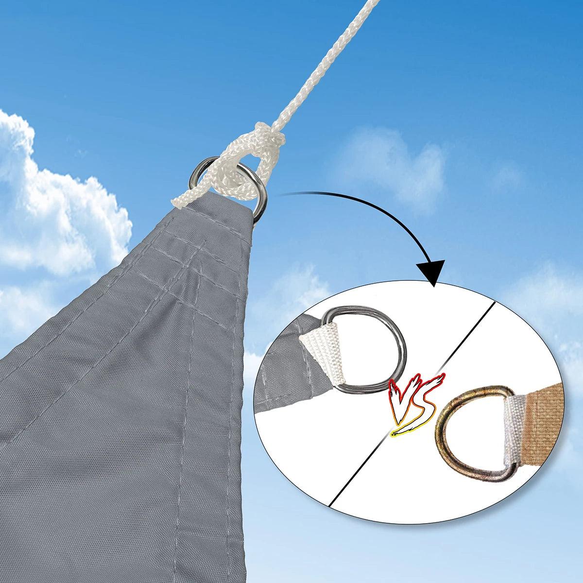 Waterproof Rectangular Shade Sail for Outdoor Space - Sun Protection & Style