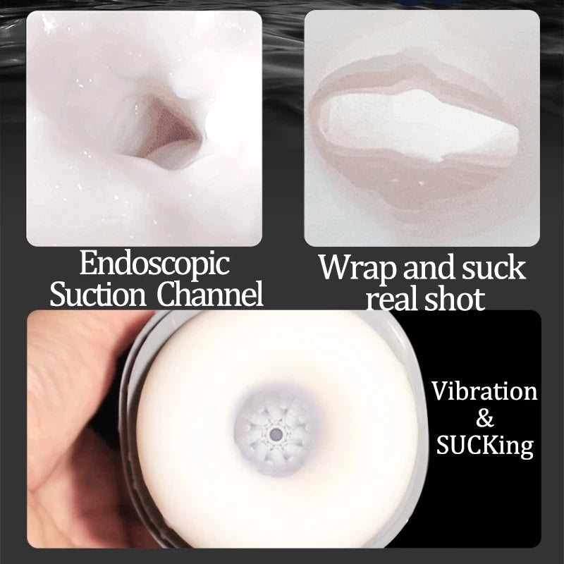 Air Sucking Heating Male Masturbator Automatic Vacuum