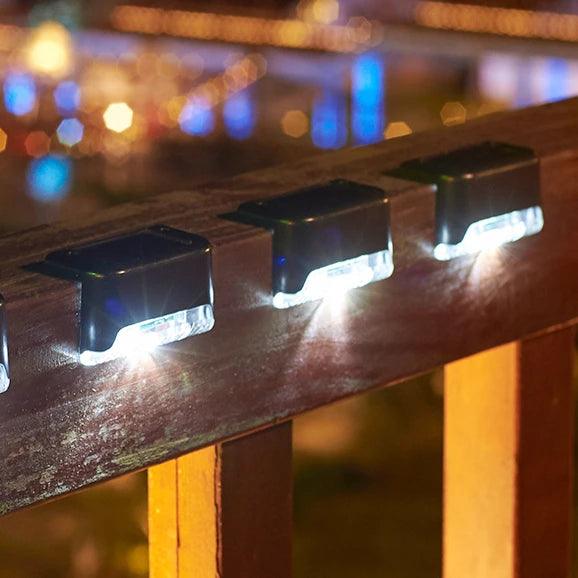 Efficient LED solar stair lights enhancing outdoor safety