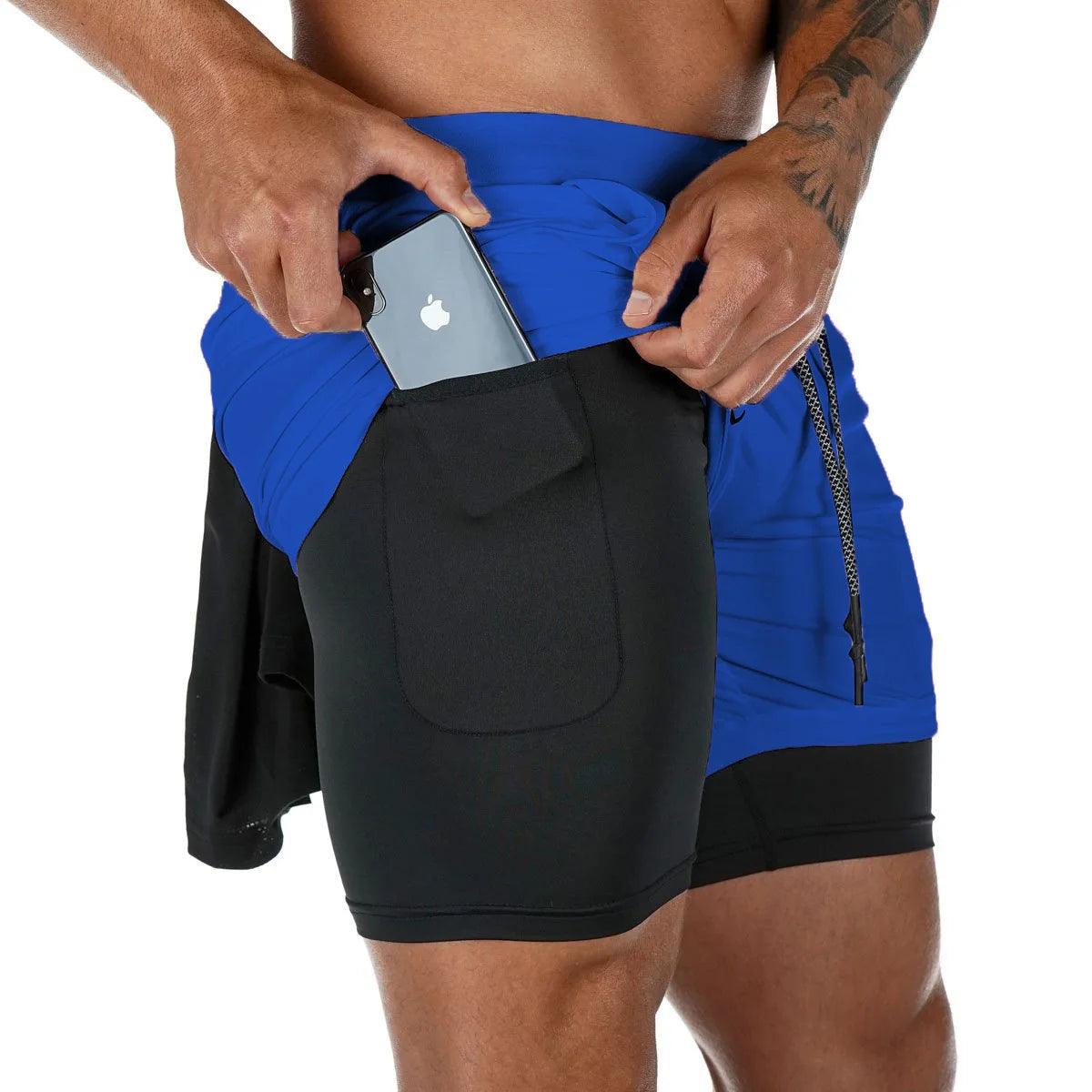Premium Men's Camo Running Shorts on display, buy online.
