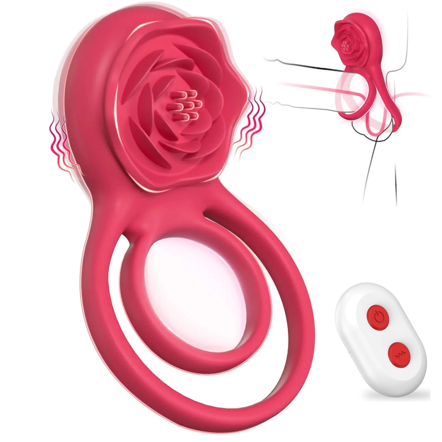 Rechargeable Vibrating Cock Ring for Couples