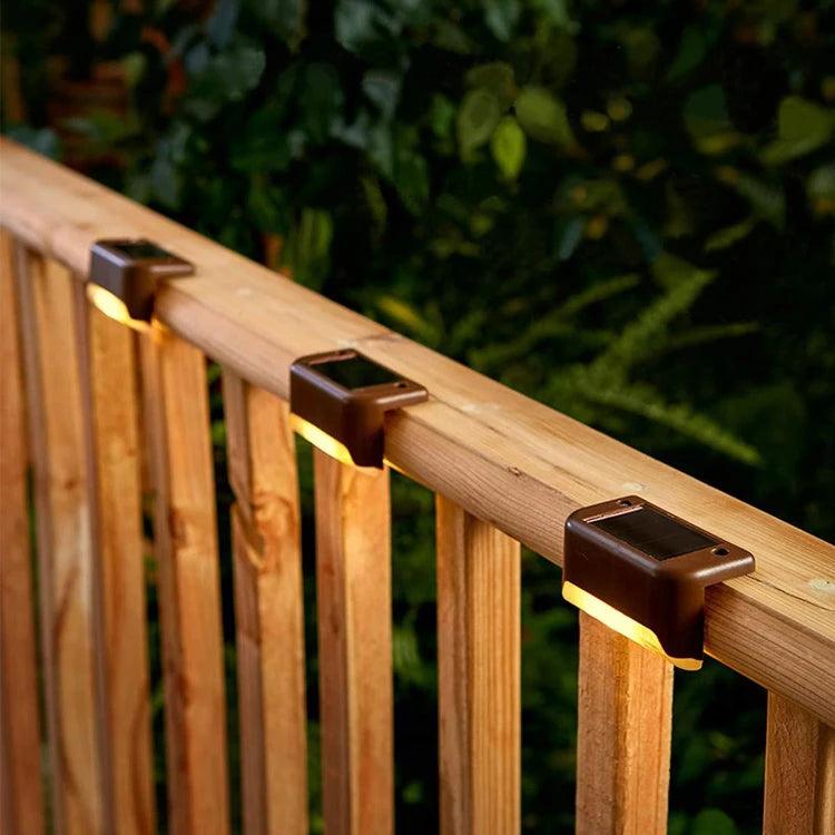 LED solar stair lights enhancing outdoor safety