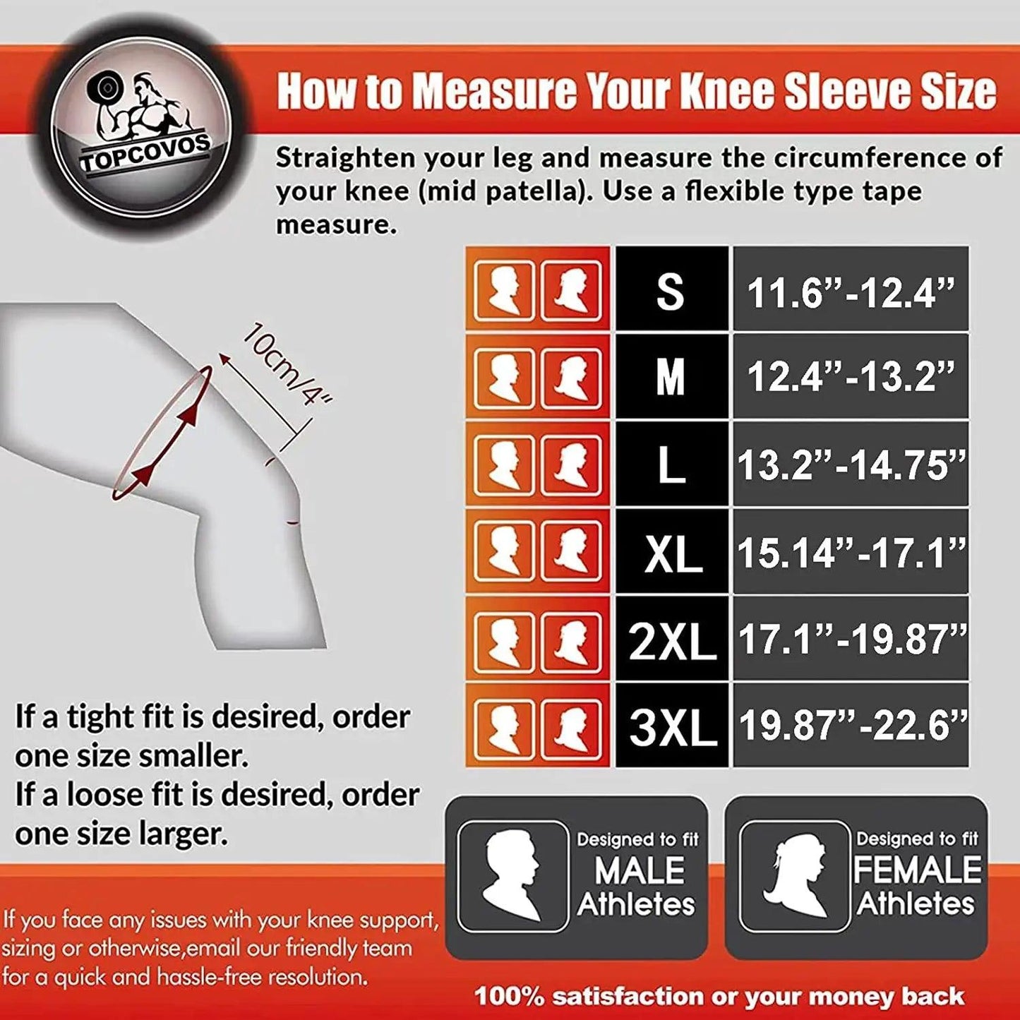 Premium knee sleeve for ACL & MCL support on a male mannequin leg