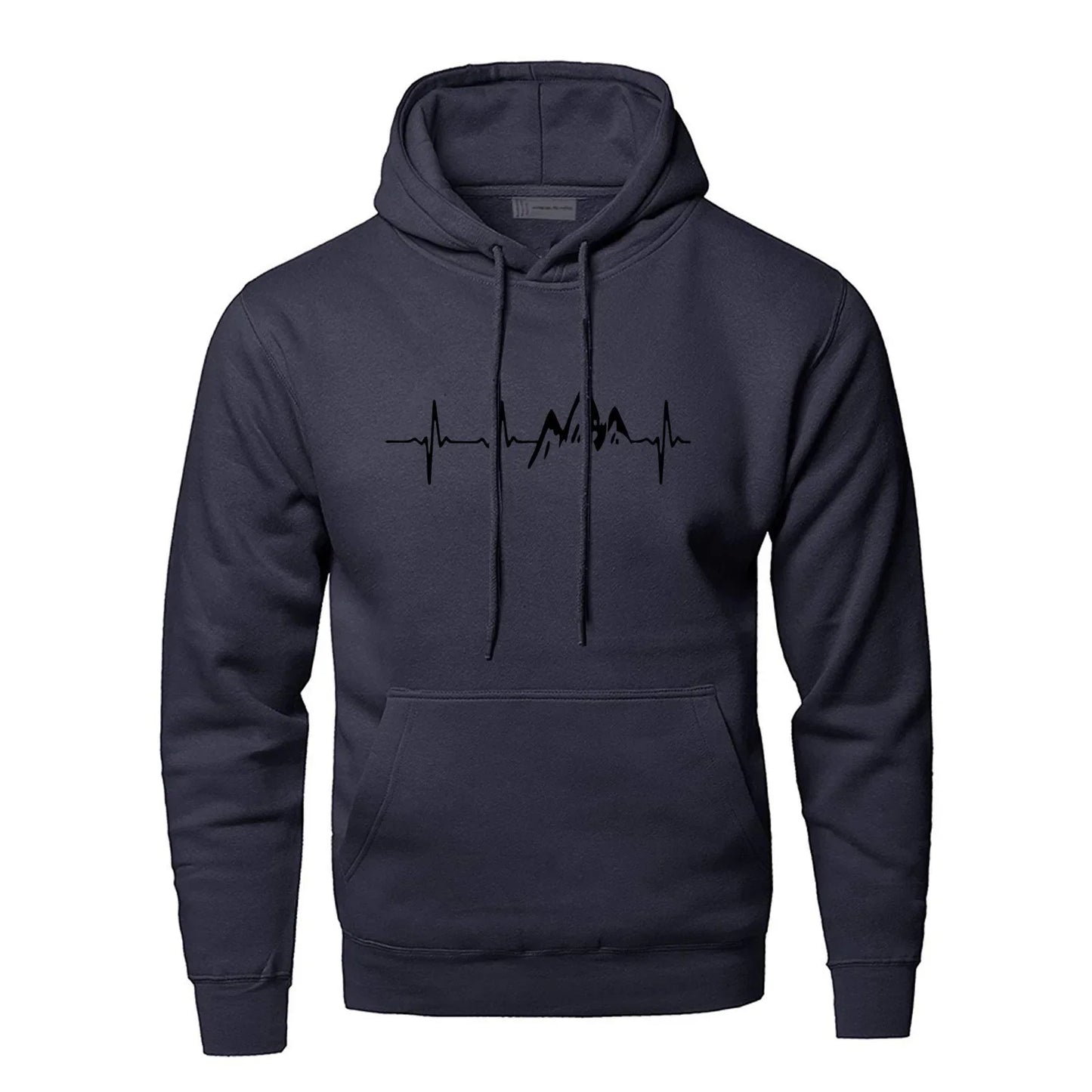 Men's Black/Grey Waterproof Mountain Hoodie on White Background