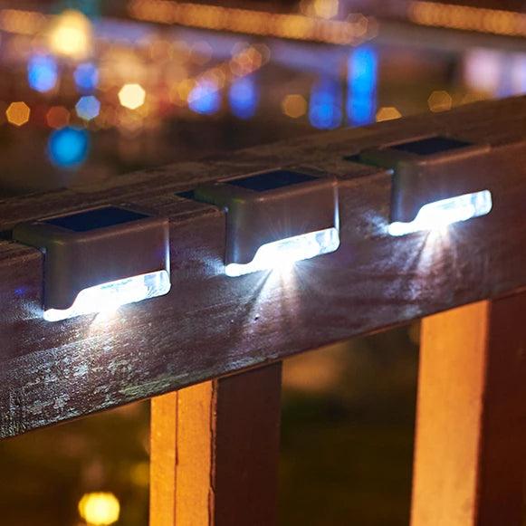 LED solar stair lights for outdoor safety, energy-efficient illumination