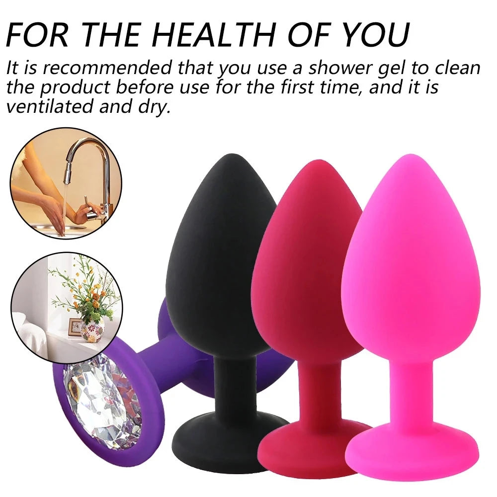 S/M/L Silicone Anal Plug Butt Plug