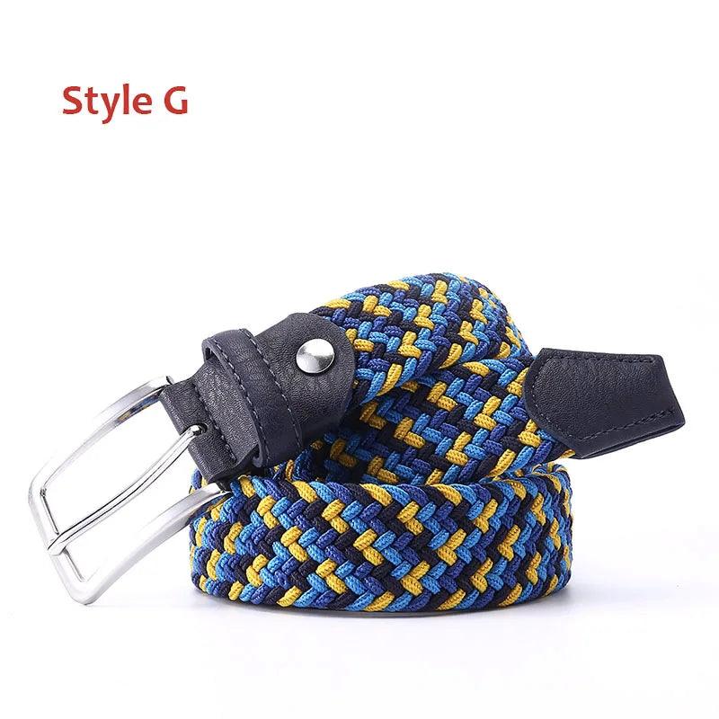 Premium Men's Stretch Leather Belt Displayed Online