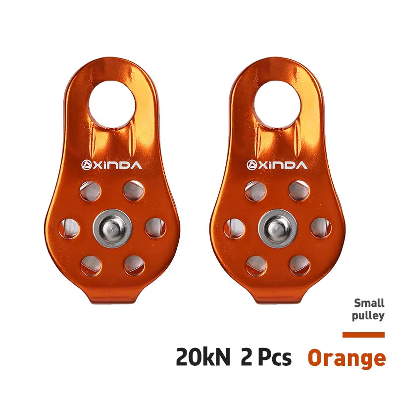 Rock Climbing Pulley Fixed Sideplate Single Sheave Pulley Outdoor Survival Tool High Altitud Traverse Hauling Gear