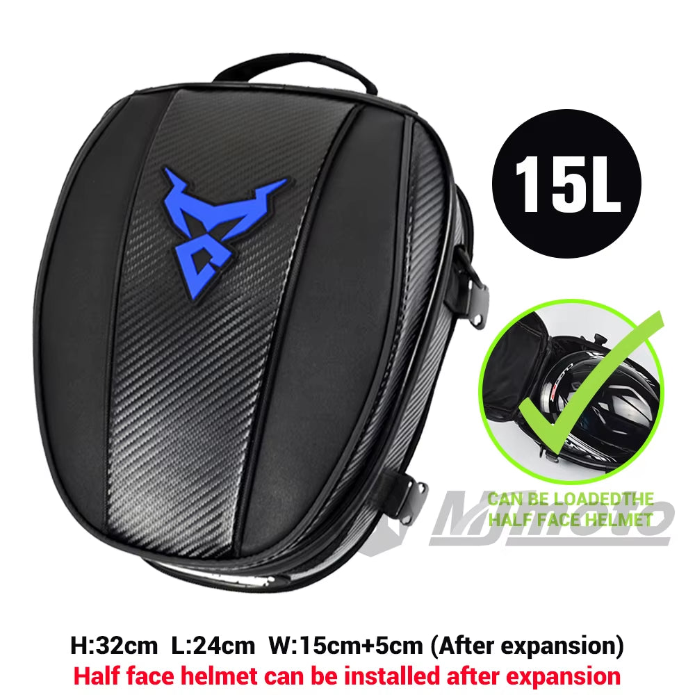 Waterproof Motorcycle Tail Bag Multifunction Motorcycle Rear Seat Bag High Capacity Motorcycle Bag Rider Backpack