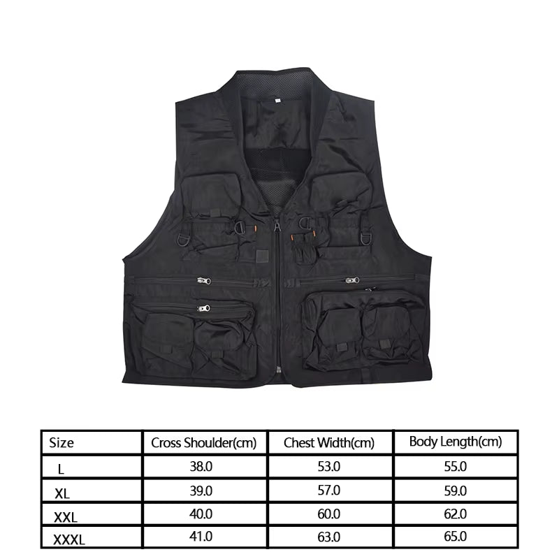 Korean Fishing Vest Quick Dry Fish Vest Breathable Material Fishing Jacket Outdoor Sport Survival Utility Safety Waistcoat