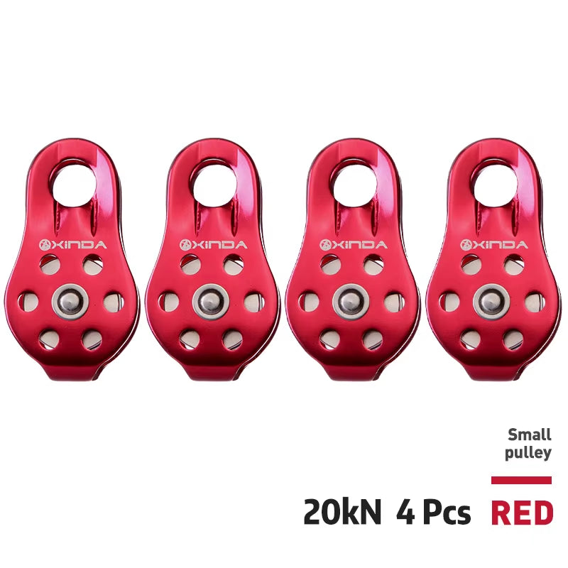 Rock Climbing Pulley Fixed Sideplate Single Sheave Pulley Outdoor Survival Tool High Altitud Traverse Hauling Gear