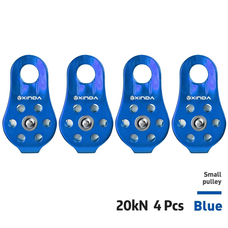Rock Climbing Pulley Fixed Sideplate Single Sheave Pulley Outdoor Survival Tool High Altitud Traverse Hauling Gear