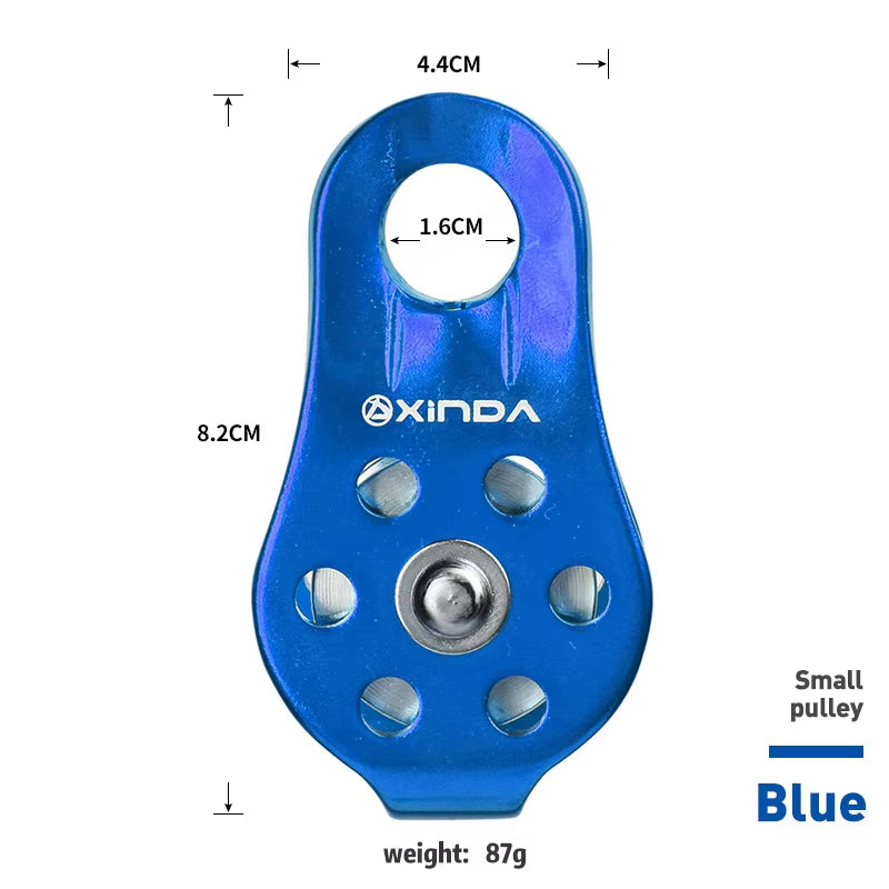 Rock Climbing Pulley Fixed Sideplate Single Sheave Pulley Outdoor Survival Tool High Altitud Traverse Hauling Gear