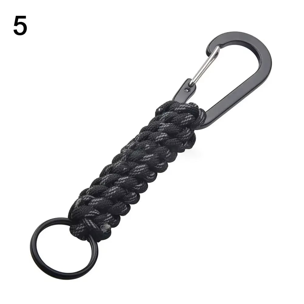 Outdoor Keychain Key Ring Pendant Camping Paracord Cord Rope Camping Survival Kit Emergency Knot Bottle Opener Key Chain