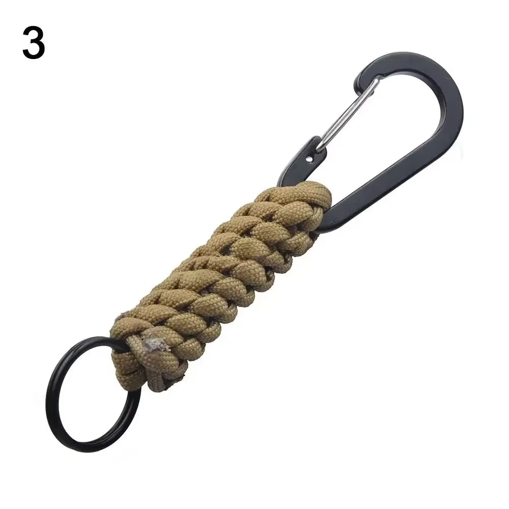 Outdoor Keychain Key Ring Pendant Camping Paracord Cord Rope Camping Survival Kit Emergency Knot Bottle Opener Key Chain