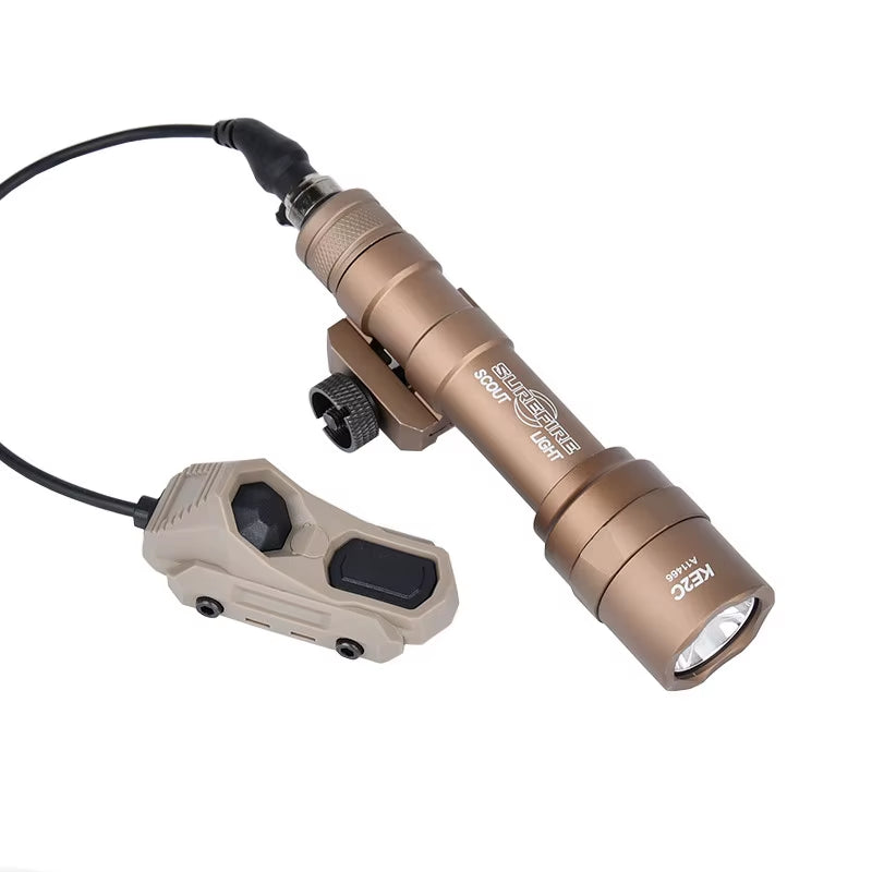Surefir M300 M600 Tactical Flashlight with AXON Dual Function Remote Pressure Switch for 20mm Rail - Ideal for Hunting & Airsoft