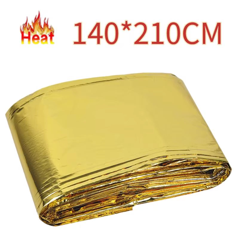 Emergency Blanket Outdoor Survive First Aid Rescue Kit Windproof Waterproof Foil Thermal Blanket for Camping Hiking Hot