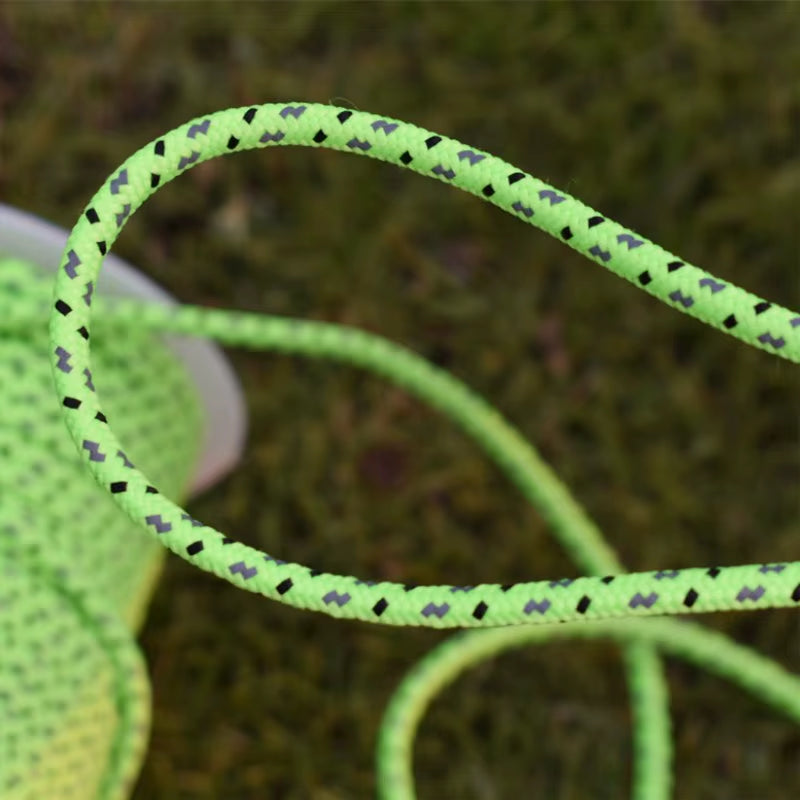 10M Dia.4Mm Dia.2.5Mm Reflective Paracord Luminous Camping Tent Ropes Outdoor Tools