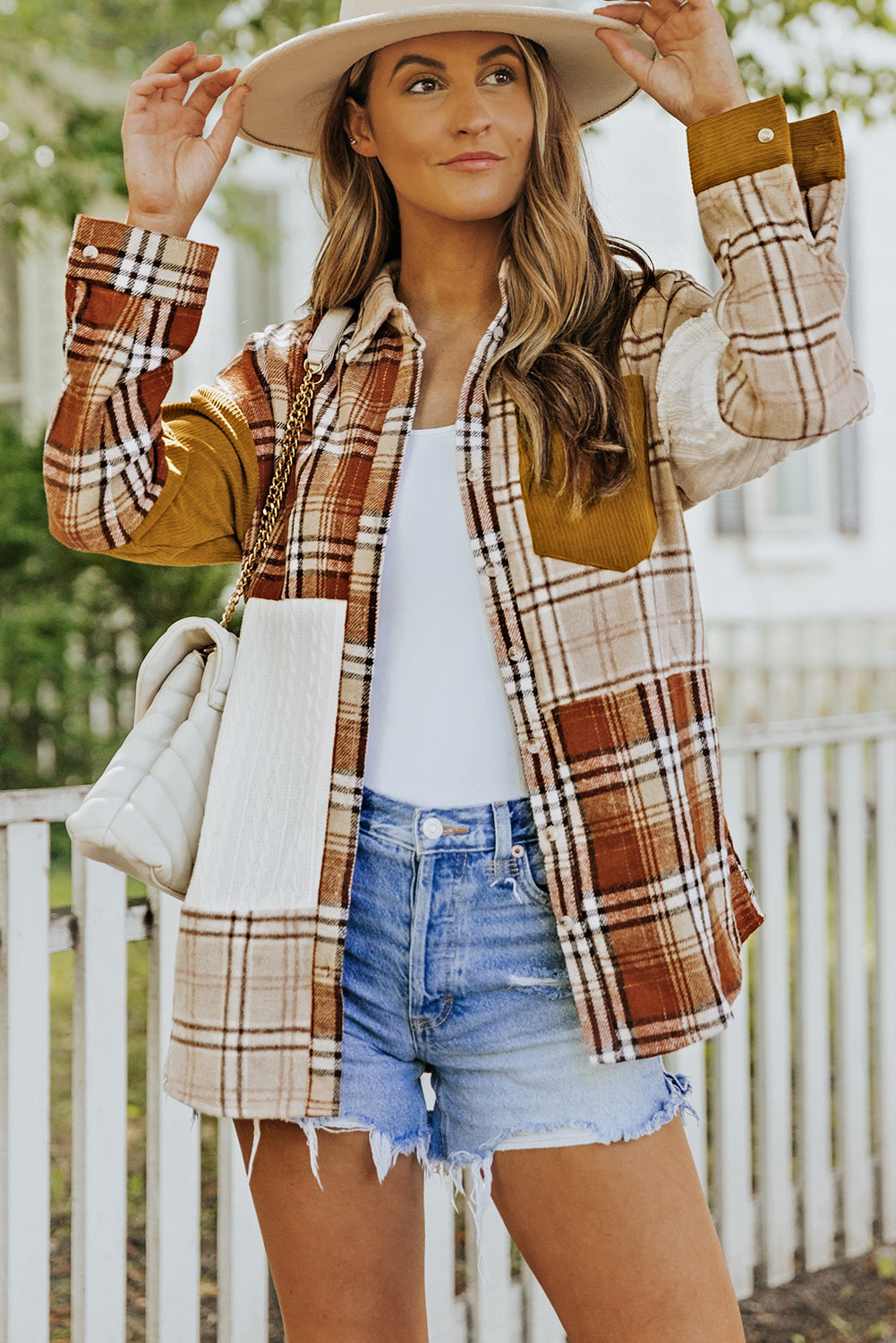 Plaid Pocket Shirt Jacket