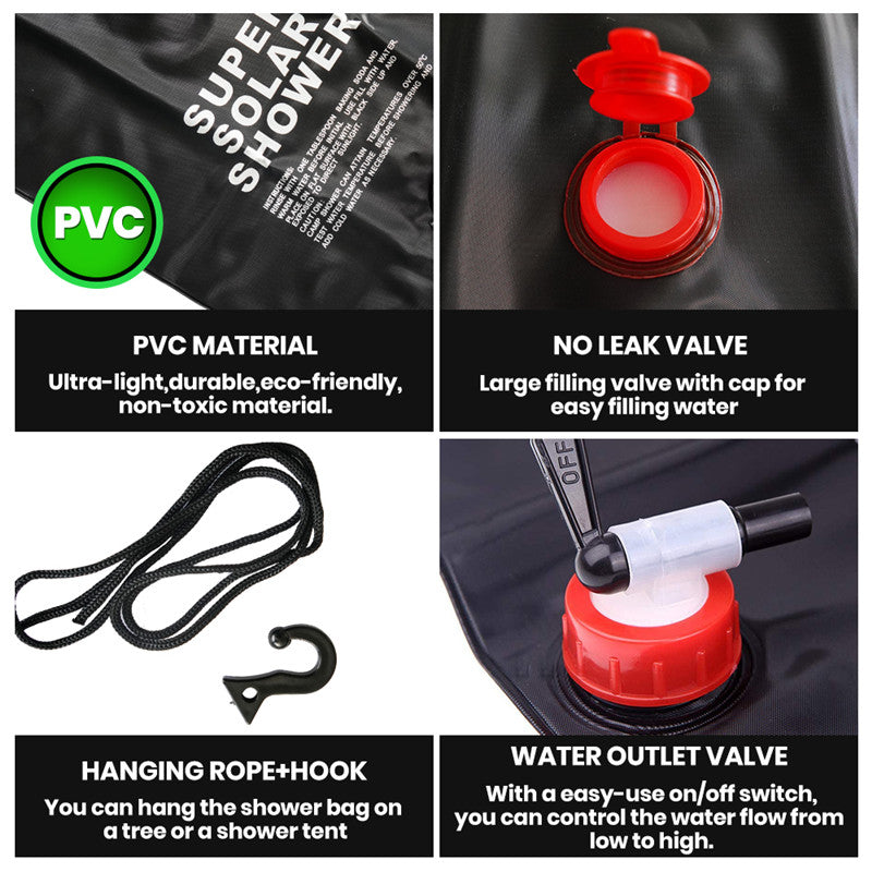 Outdoor Wash Bag Telescopic Shower Hhead Shower Bag