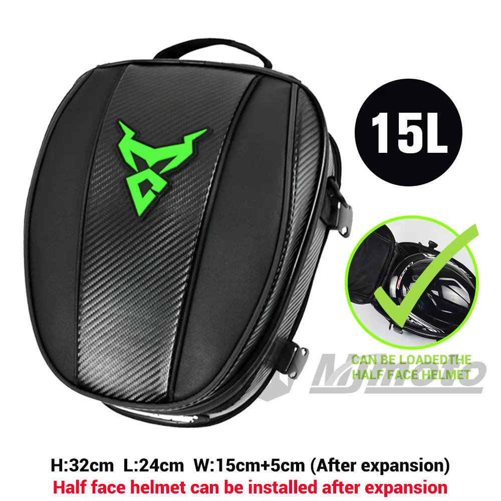 Waterproof Motorcycle Tail Bag Multifunction Motorcycle Rear Seat Bag High Capacity Motorcycle Bag Rider Backpack