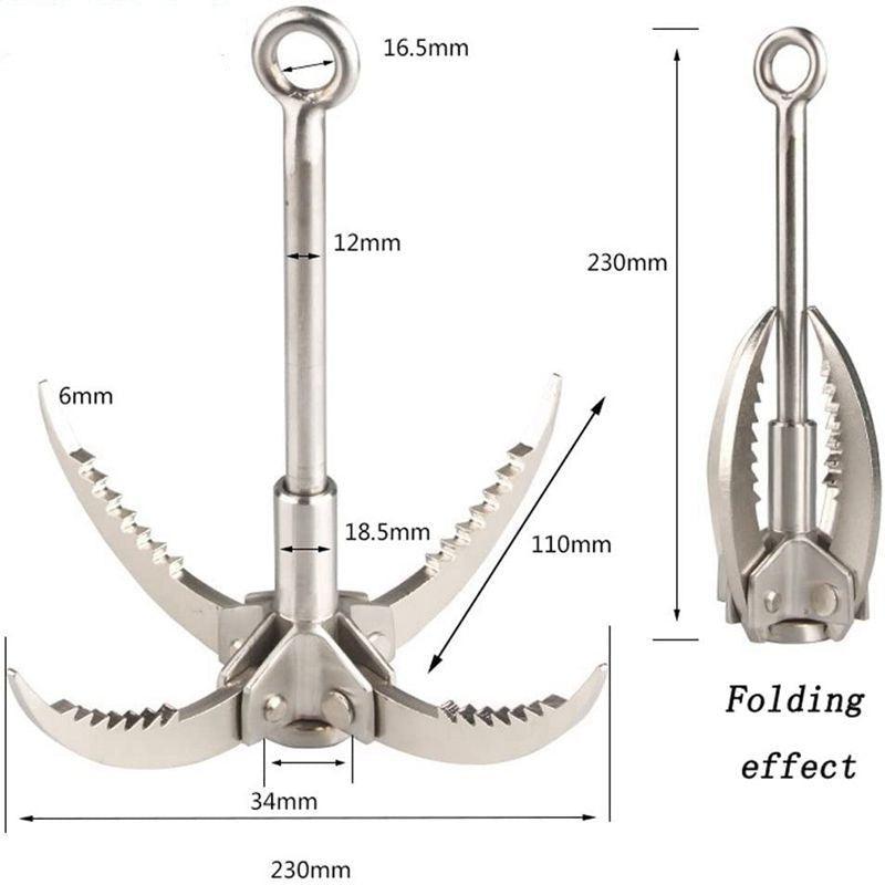 Outdoor Stainless Steel Flying Tiger Claw Climbing Climbing Hook Climbing Claw Survival - Outdoorsavage