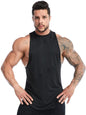 Men'S Plain round Neck Sports Vest, Quick Drying Breathable Loose Tank Top, Mens Clothing, Men'S Sportswear for Indoor Outdoor Running