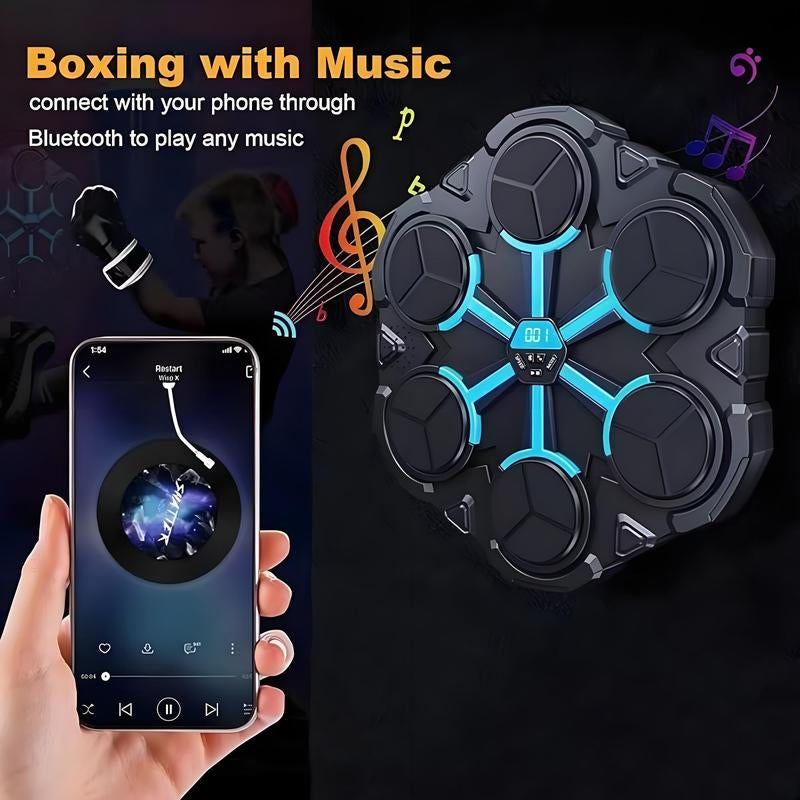 Smart Bluetooth-Compatible Boxing Machine, Wall Mounted Boxing Mat, Music Boxing Target, Home, Indoor, and Gym Boxing Music, Exercise Coordination