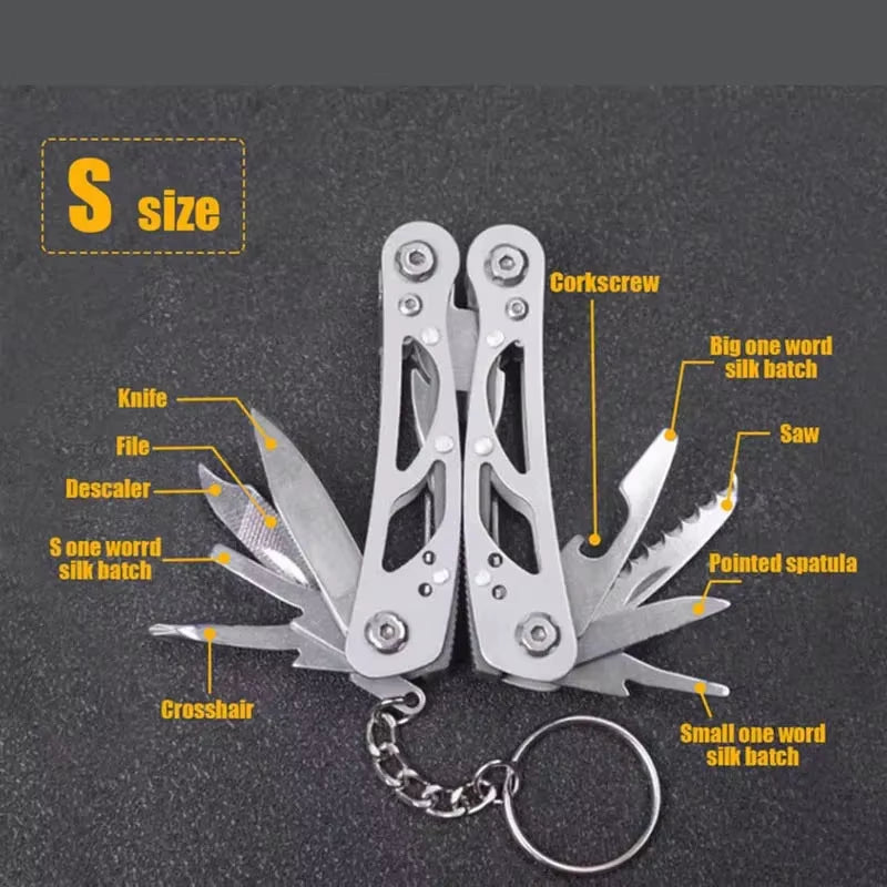 Folding Multi-Tool Pocket Knife Pliers Mini Portable Fold Outdoor Hunting Rescue Survival Tactical Multipurpose Repair Tool