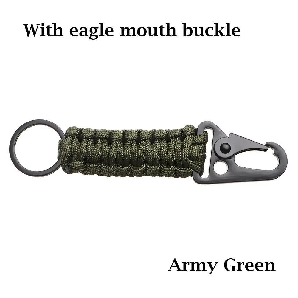 Outdoor Keychain Key Ring Pendant Camping Paracord Cord Rope Camping Survival Kit Emergency Knot Bottle Opener Key Chain