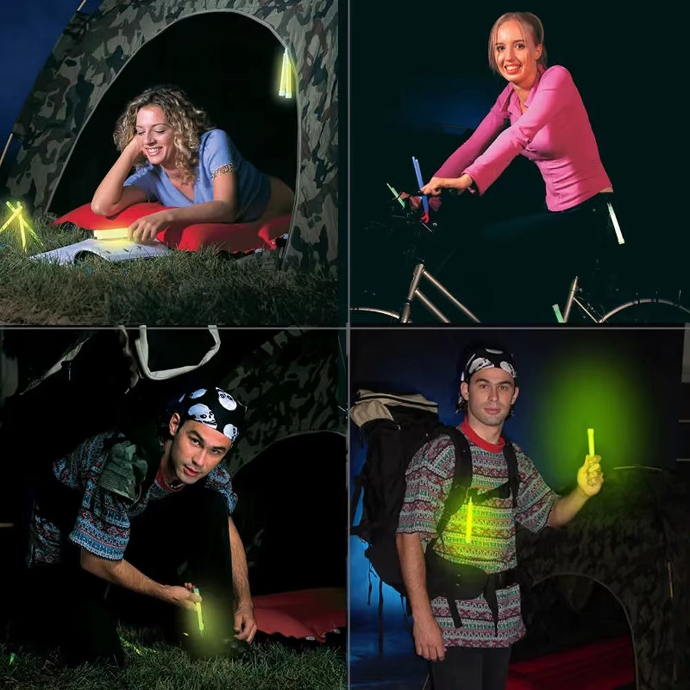 10 Ultra Bright Glow Sticks Emergency Light Sticks for Camping Accessories, Parties, Hurricane Supplies, Earthquake Survival Kit
