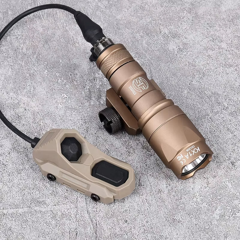 Surefir M300 M600 Tactical Flashlight with AXON Dual Function Remote Pressure Switch for 20mm Rail - Ideal for Hunting & Airsoft