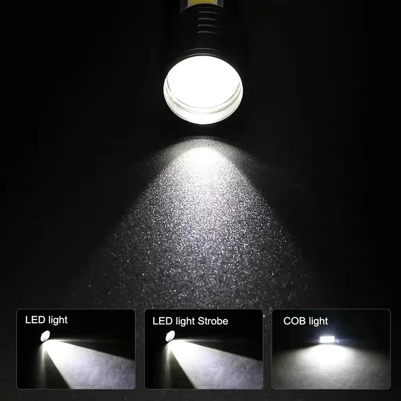 Ultra Bright 2000 Lumens Mini Rechargeable LED Tactical Flashlight - Waterproof & Adjustable Focus