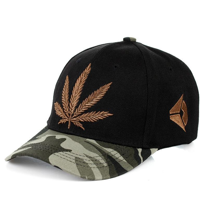 Simple Green Maple Leaf Hemp Leaf Caps Men And Women Baseball Caps Shopping - Outdoorsavage