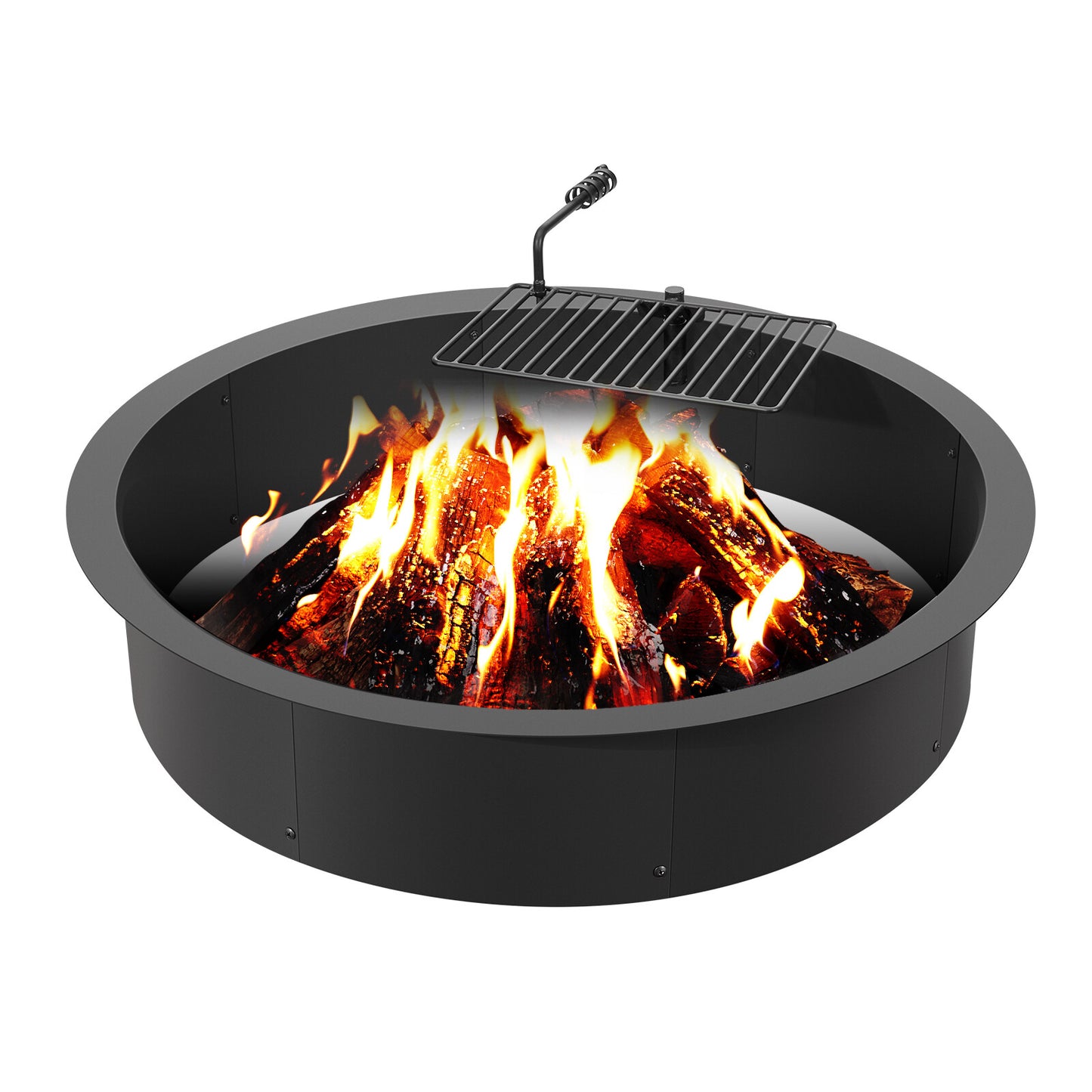 VEVOR Feuerstelle Feuerring Feuerschale Lagerfeuer Metall Φ1016Mm Garten Terrase