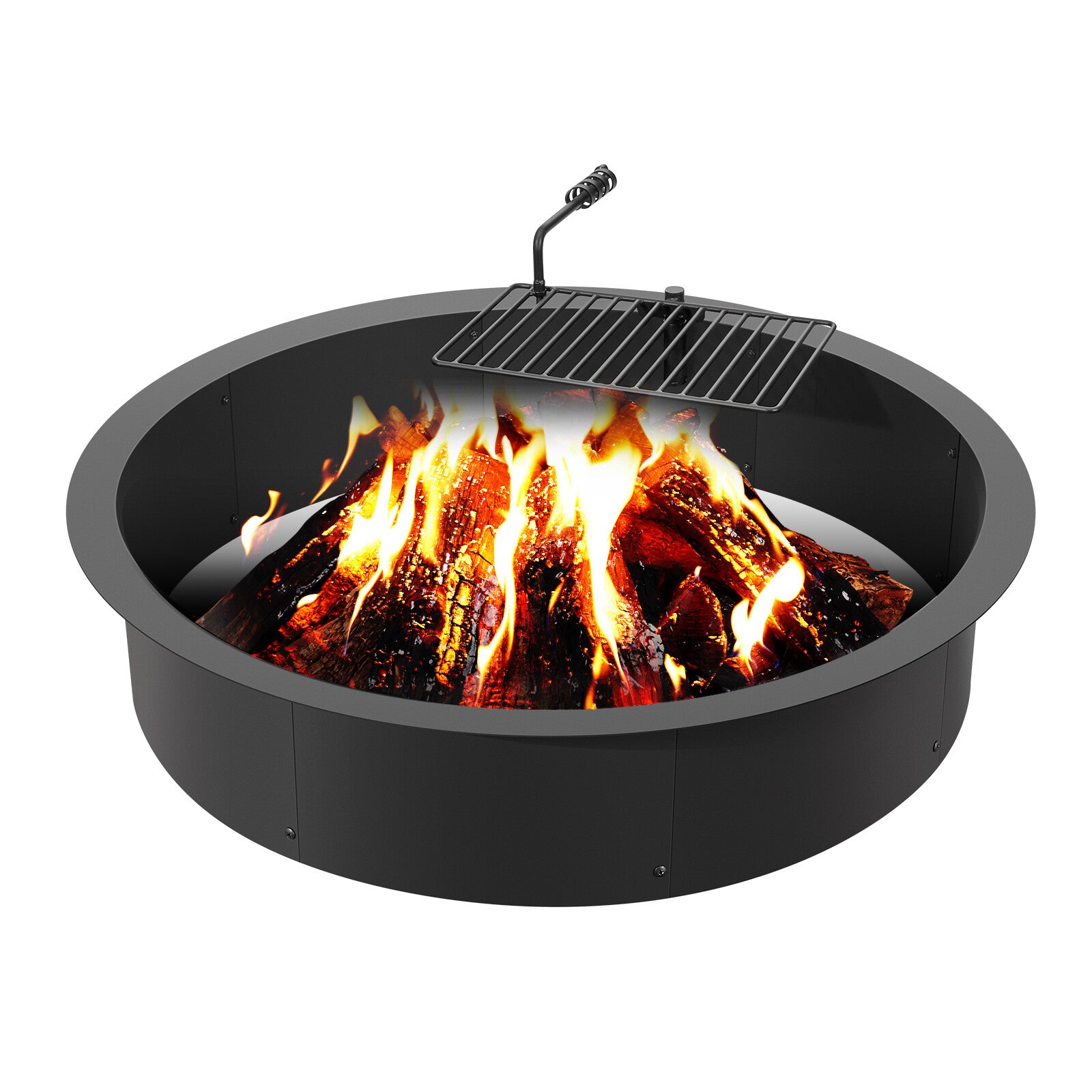 VEVOR Feuerstelle Feuerring Feuerschale Lagerfeuer Metall Φ1016Mm Garten Terrase