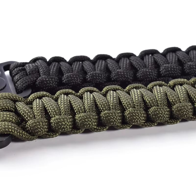 Outdoor Paracord Rope Keychain EDC Survival Kit Cord Lanyard Outdoor Emergency Key Chain for Hiking Camping Multifunction Tools