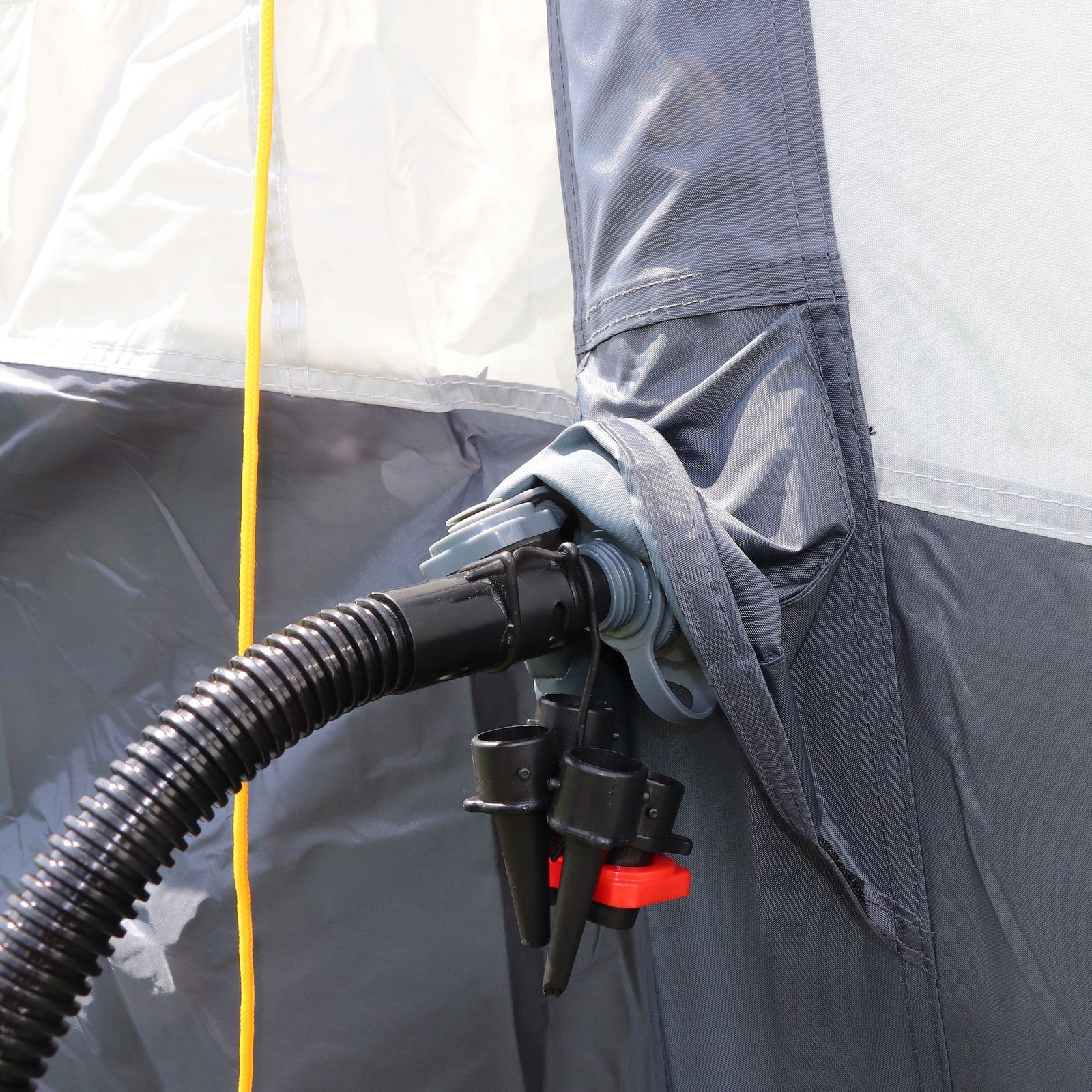 Geräumiges Seitenzelt 220x250 cm für Camping und Wohnwagen - Luftvorzelt mit 7mm Keder