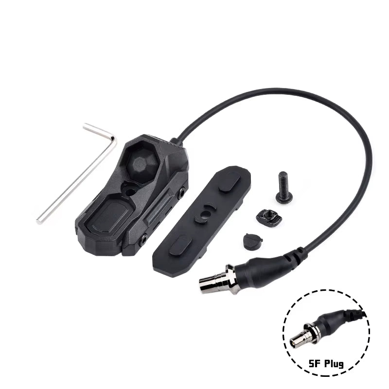 Surefir M300 M600 Tactical Flashlight with AXON Dual Function Remote Pressure Switch for 20mm Rail - Ideal for Hunting & Airsoft