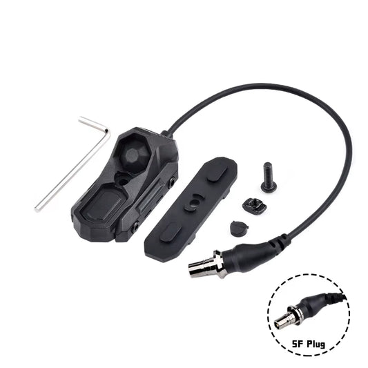 Surefir M300 M600 Tactical Flashlight with AXON Dual Function Remote Pressure Switch for 20mm Rail - Ideal for Hunting & Airsoft