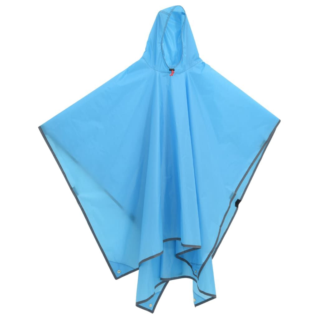 Regenponcho Mit Kapuze 2-In-1-Design Blau 223X145 Cm