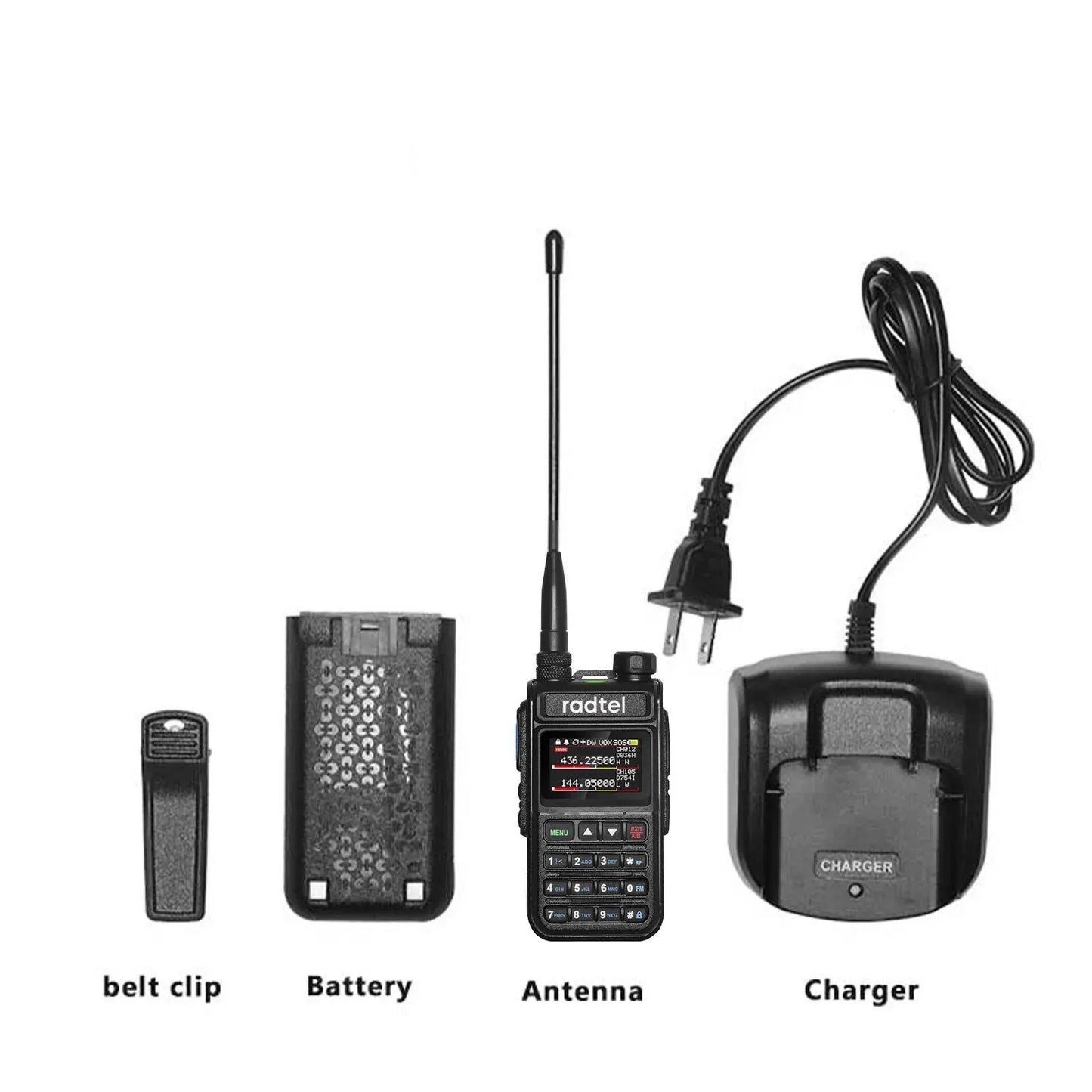 RT-890 Full Band Ham Radio Amateur 2 Way Radio 999CH Walkie Talkie AM Air Aviation Band Color Scanner Marine NOAA Scan
