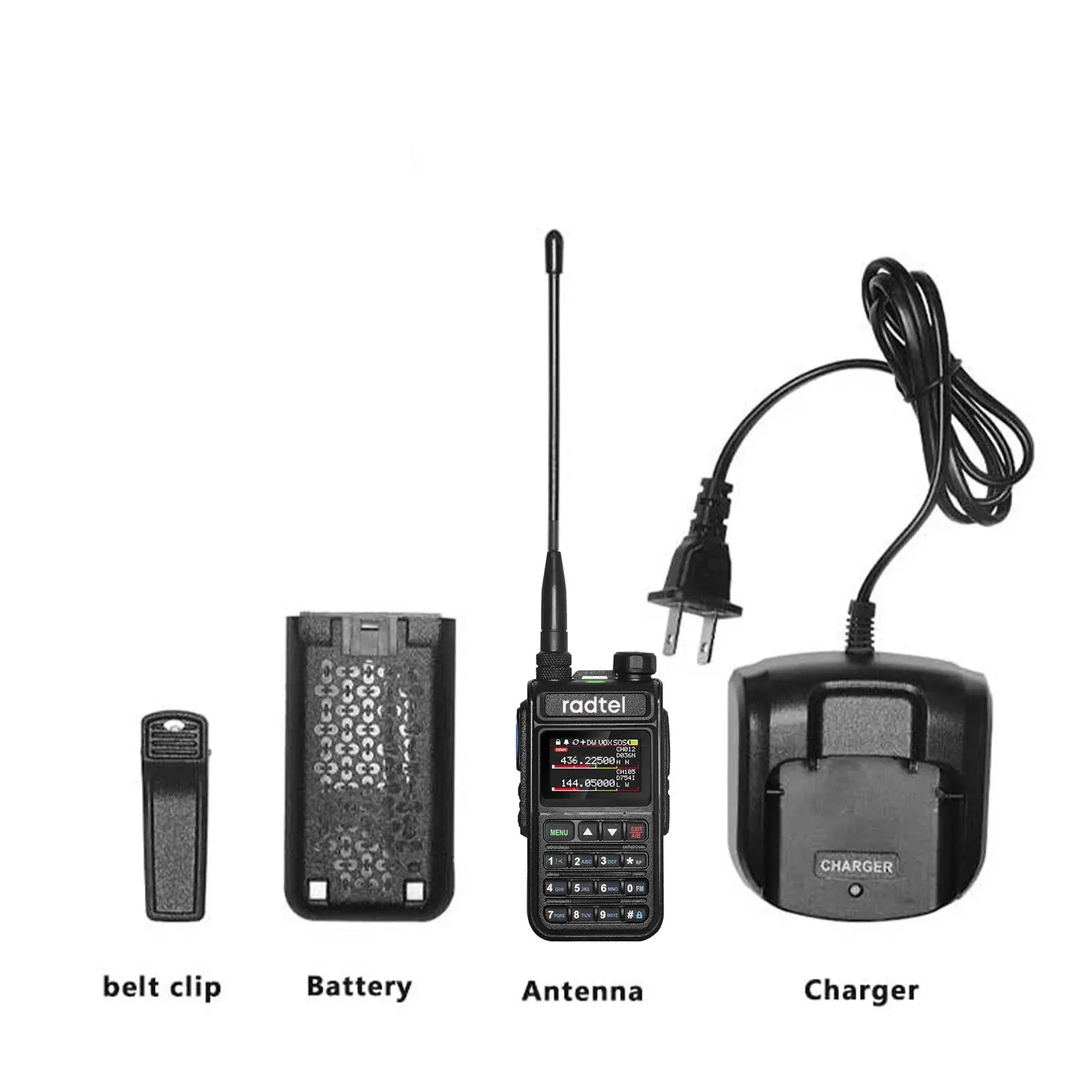 RT-890 Full Band Ham Radio Amateur 2 Way Radio 999CH Walkie Talkie AM Air Aviation Band Color Scanner Marine NOAA Scan