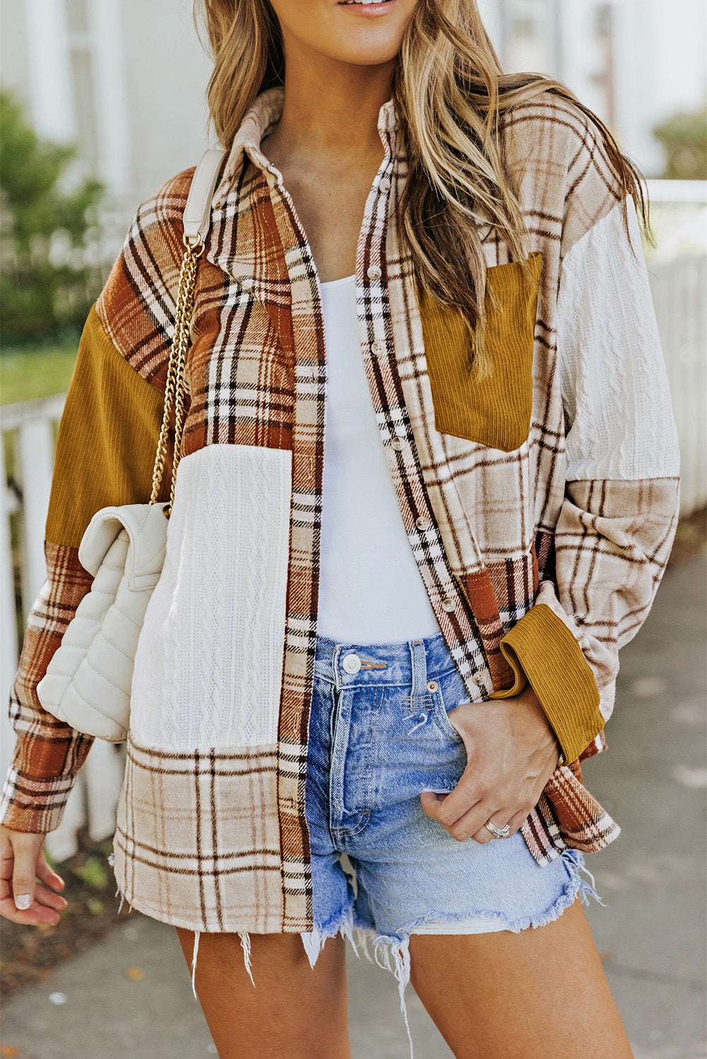 Plaid Pocket Shirt Jacket