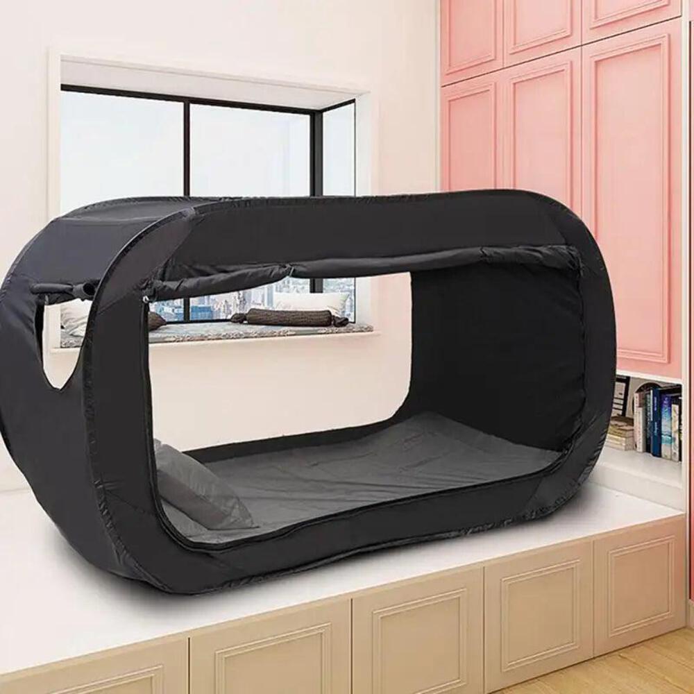 Compact privacy bed tent in cozy design for secluded sleep space