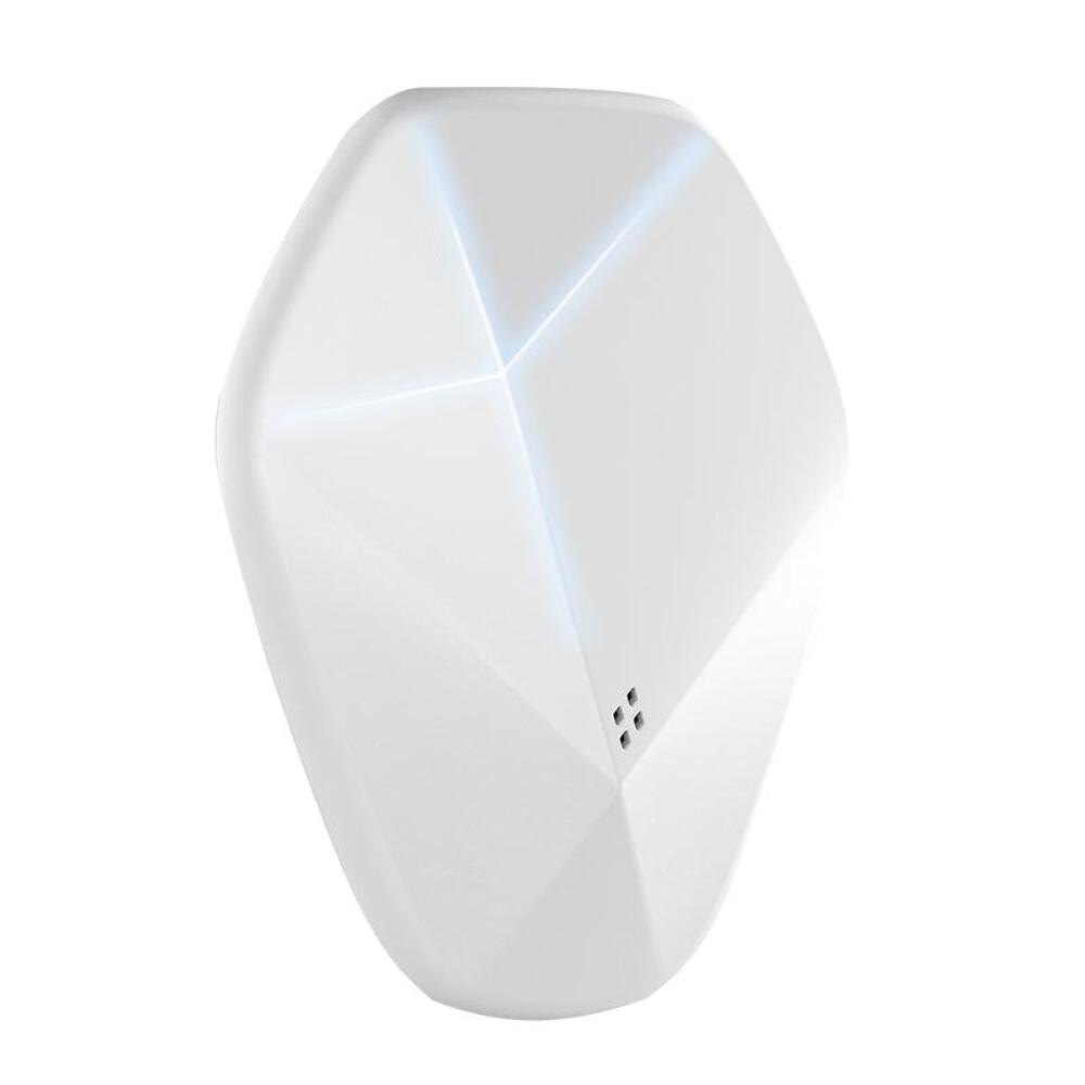 Rechargeable ultrasound mosquito repellent device on white background.